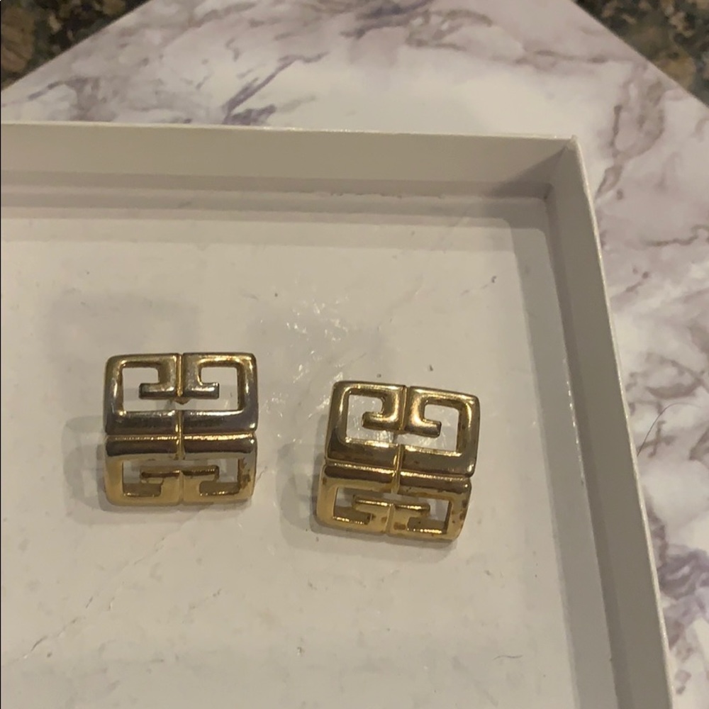 Vintage givenchy logo earrings